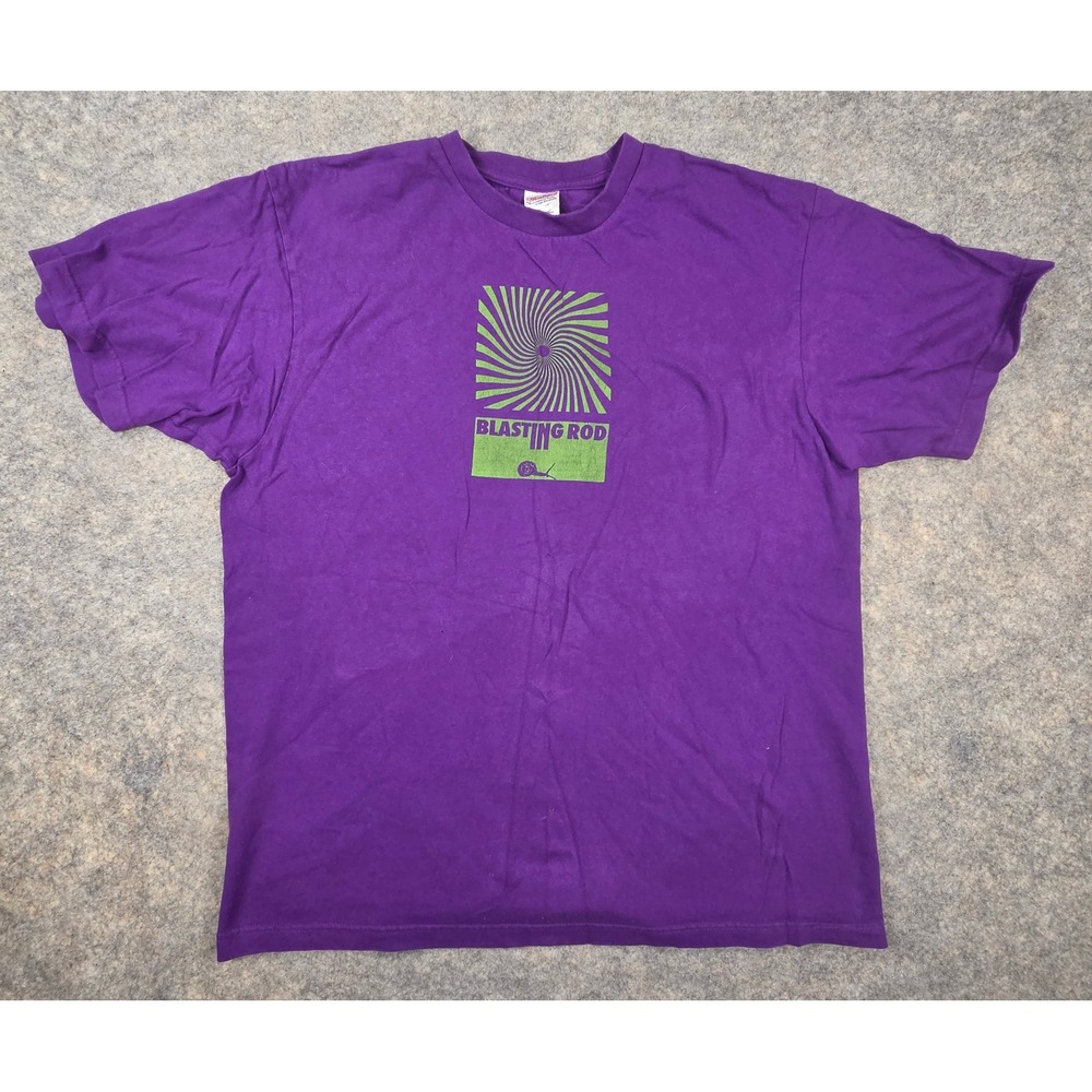 Printstar Blasting Rod Band Graphic T-Shirt Purple XL Psychedelic Snail 085-CVT